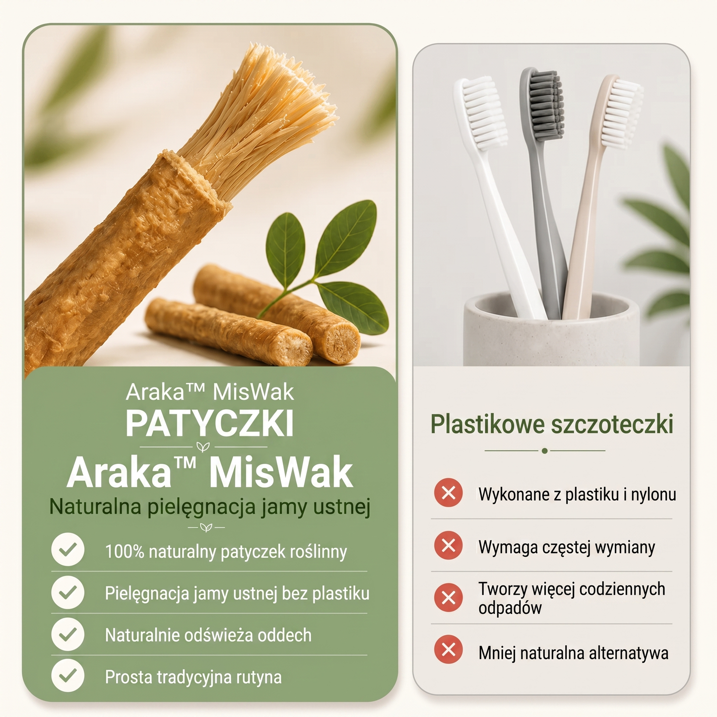 ARAKA™ MISWAK - NATURALNIE CZYSTSZY I BIELSZY UŚMIECH